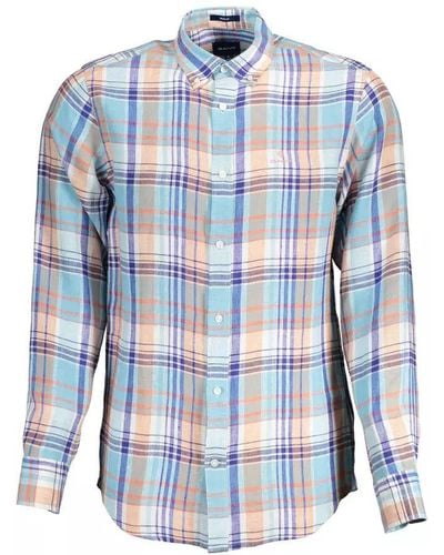 GANT Chic Linen Button-down Shirt - Blue