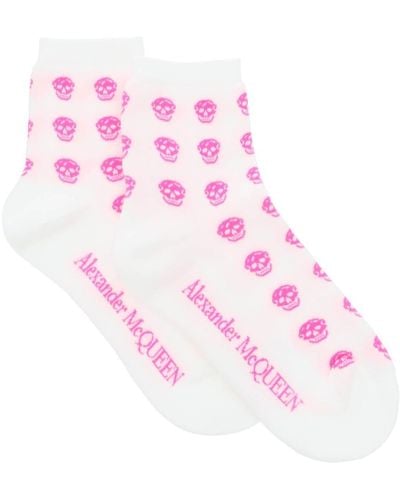 Alexander McQueen Multiskull Socks - Pink