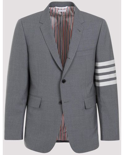 Thom Browne Med Grey Fit 1 Wool Blazer