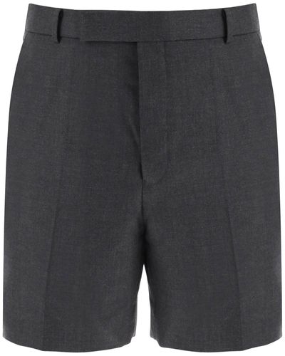 Thom Browne Light Wool Tailoring Shorts - Gray