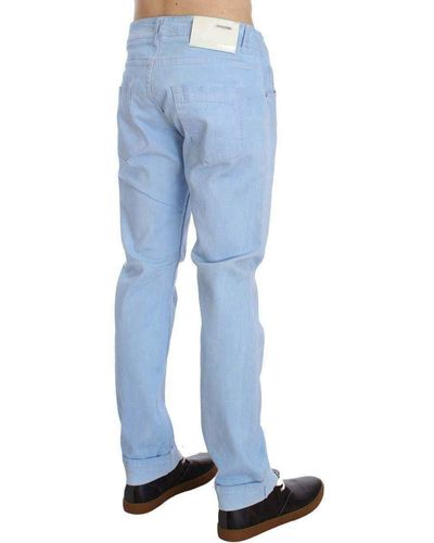 Acht Cotton Stretch Low Waist Fit Jeans - Blue