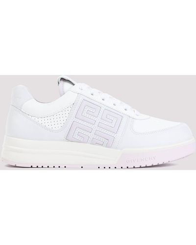 Givenchy Soft Lilac Calf Leather G4 Low Top Trainers - White