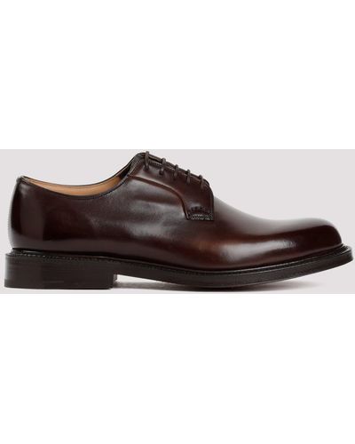 Church's Ebony Brown Calf Leather Shannon Lace Up Shoes