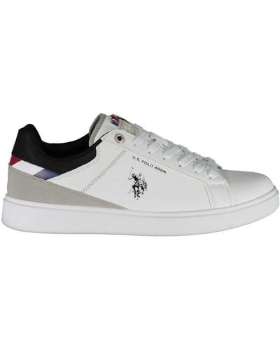 U.S. POLO ASSN. White Polyester Sneaker - Black