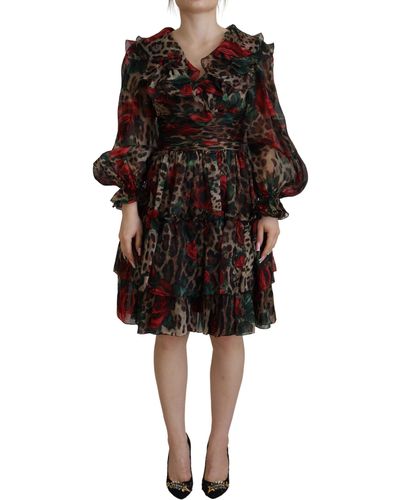 Dolce & Gabbana Printed Silk Minidress - Multicolor
