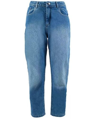 Yes-Zee Blue Cotton Jeans & Pant
