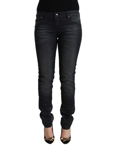 Acht Sleek Washed Slim Fit Jeans - Black