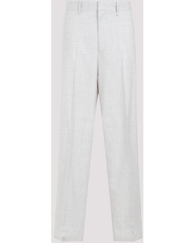 Givenchy Chalk White Virgin Wool Extra Wide Leg Trousers