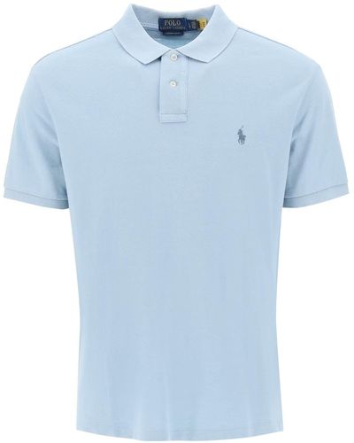 Polo Ralph Lauren Pique Cotton Polo Shirt - Blue