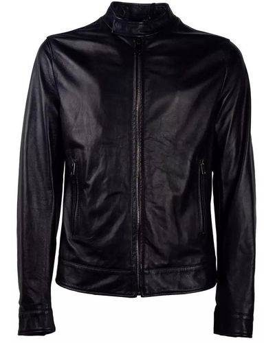 Dolce & Gabbana Black Leather Di Lambskin Jacket