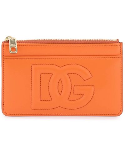 Dolce & Gabbana Cardholder With Logo - Orange
