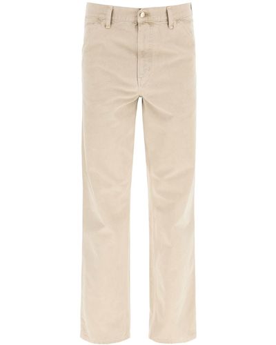 Carhartt Single Knee Trousers In Dearborn Canvas - Natural