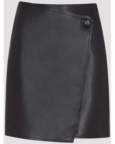 By Malene Birger Black Leather Esmaa Skirt
