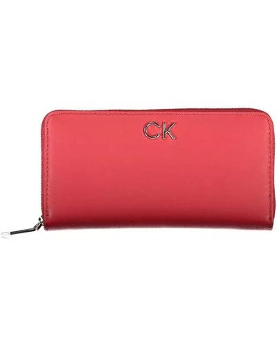 Calvin Klein Polyethylene Wallet - Red