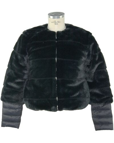 Maison Espin Black Polyester Jackets & Coat