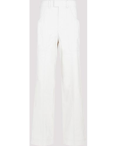 Isabel Marant Ecru Cotton Glatiny Trousers - White