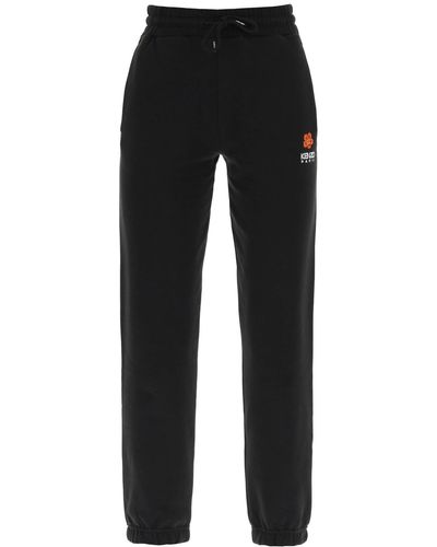 KENZO Joggers With Embroidery - Black