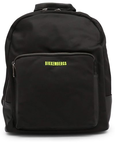 Bikkembergs Zipper Visible Logo Rucksacks Bag - Black