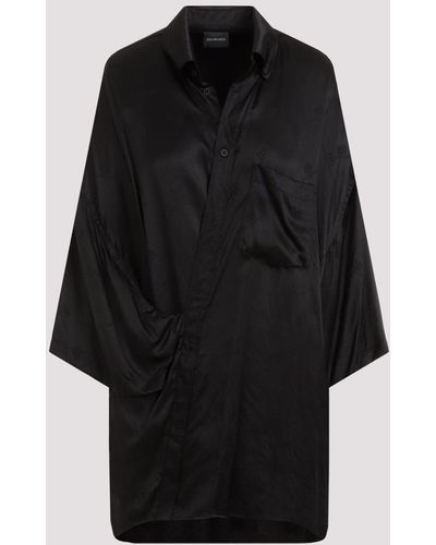 Balenciaga Ss Wrap Blouse - Black