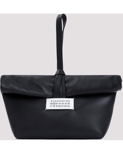 Maison Margiela Black Ovine Leather Clutch Bag