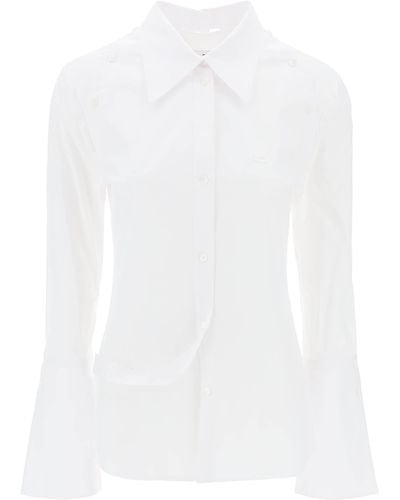 Courreges Courreges Modular Cotton Poplin Shirt - White