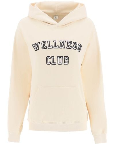 Sporty & Rich Sporty Rich Hoodie With Lettering Logo - Natural