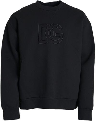 Dolce & Gabbana Dg Logo Pullover Sweatshirt Sweater - Black