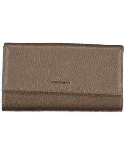 Coccinelle Elegant Double Compartment Leather Wallet - Brown