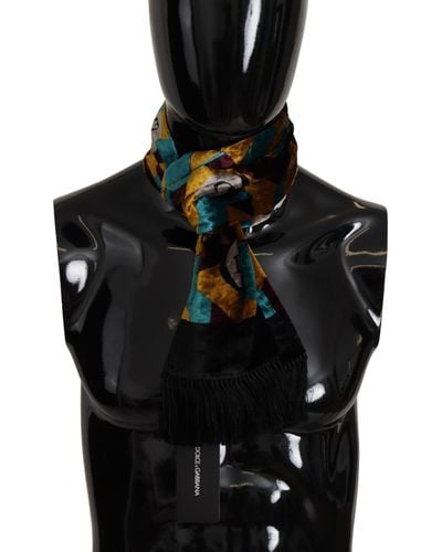 Dolce & Gabbana Elegant Silk Blend Scarf - Black