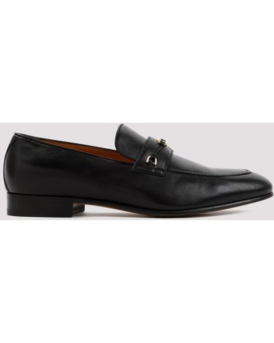 Gucci Black Nappa Leather Loafers