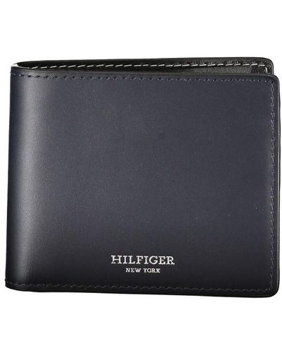 Tommy Hilfiger Elegant Leather Bifold Wallet - Blue