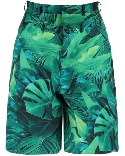 Comme des Garçons "Jungle Bermuda With Double Front Layer - Green