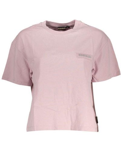 Napapijri Cotton Tops & T-shirt - Pink