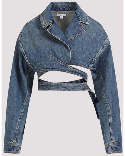 Alaïa Vintage Blue Crossover Cotton Jacket