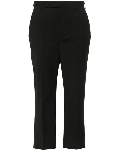 Rick Owens Pressed-creased Tapered Trousers - Black