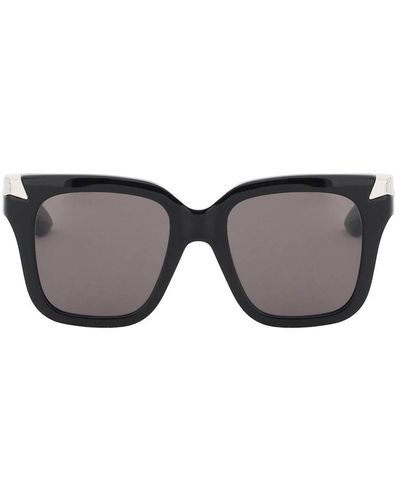 Alexander McQueen "Punk Oversized Sunglasses" - Black