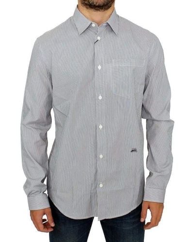 Gianfranco Ferré Striped Cotton Casual Shirt - Grey