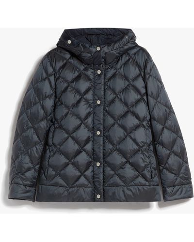 Max Mara The Cube Risoft Reversible Down Jacket In Water - Black