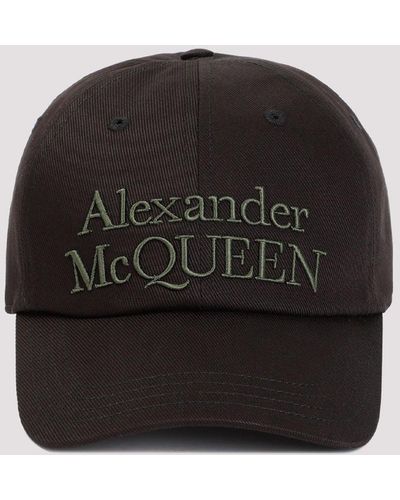 Alexander McQueen Black Cotton Stacked Hat