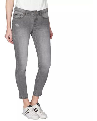 Yes-Zee Gray Cotton Jeans & Pant
