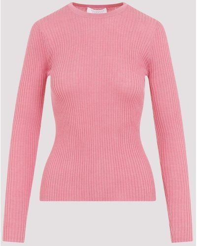 Gabriela Hearst Pink Browing Knit Cashmere Pullover