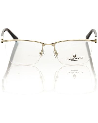 Frankie Morello Clubmaster Elegance-Tone Eyeglasses - Metallic