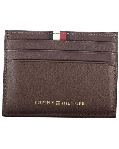 Tommy Hilfiger Elegant Leather Card Holder - Brown