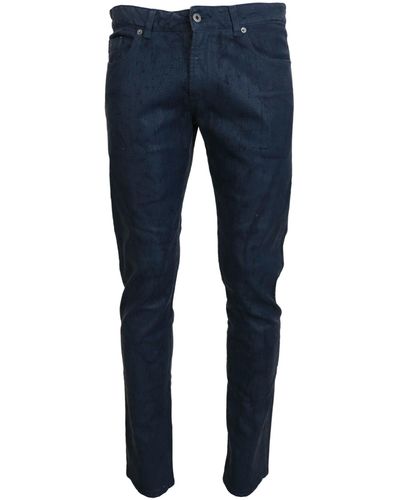 Exte Exte Cotton Tapered Slim Fit Casual Denim Jeans - Blue
