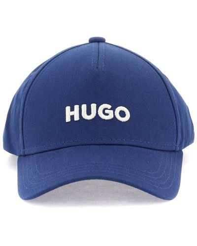HUGO Baseball Cap With Embroidered Logo - Blue
