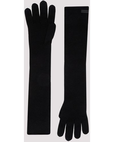 Saint Laurent Black Cashmere Gloves