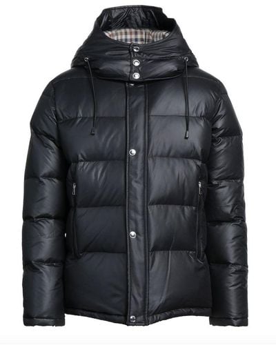 Aquascutum Elegant Padded Jacket With Removable Hood - Black