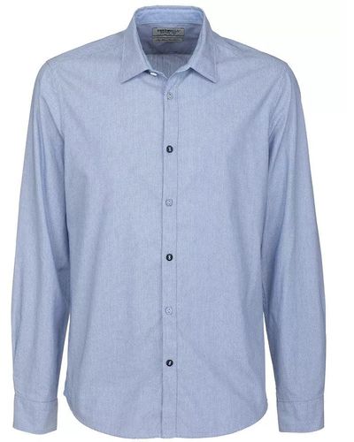 Fred Mello Chic Dot Patterned Button-Up Shirt - Blue