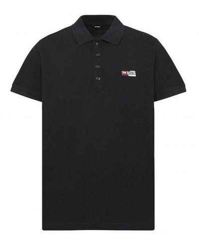 DIESEL Cotton Polo Shirt - Black