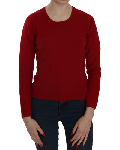 Mila Schon Mila Schön Elegant Cashmere Pullover Blouse - Red